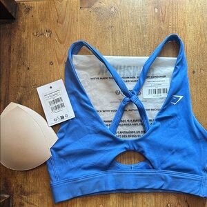 Gymshark Blue Peekaboo sports bra